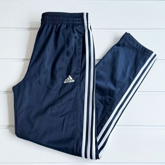 Adidas Men's Essentials 3-Stripes Tricot Track Pants In Navy Size Large - Picture 2 of 11